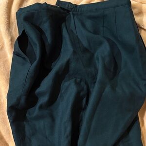 Jennifer Moore Deep Green Wool Pencil Skirt